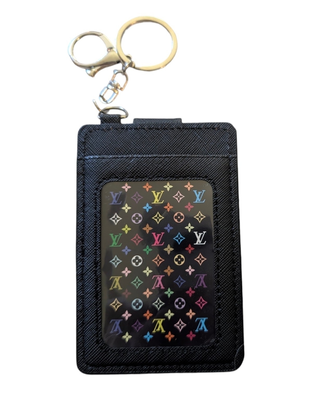 Louis Vuitton x Takashi Murakami Multicolor Monogram playing card keychain